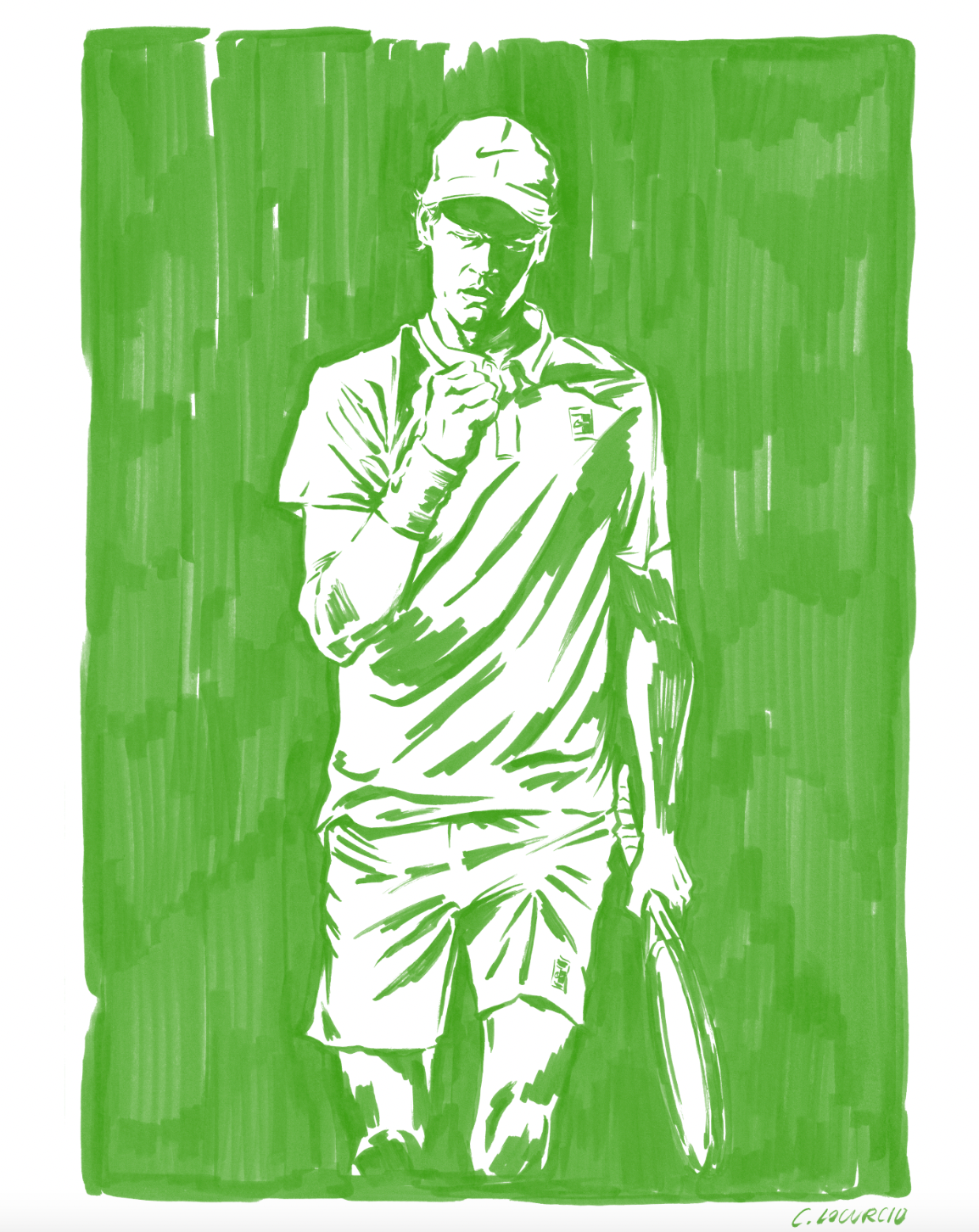 Jannik Sinner Wimbledon '25 Special Edition - Fine Art Print